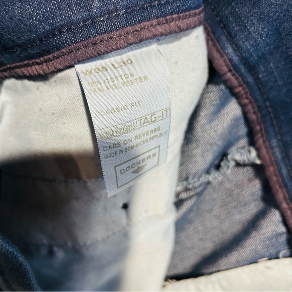 dockers blue pleated crease individual fit khaki pants - Picture 5 of 10